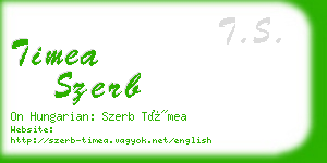 timea szerb business card